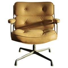 Eames Time Life Lobby Chair in Natural Leather, 1970s