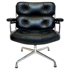 Eames Time Life Lobby Lounge Chair in Black Leather for Herman Miller, 1982 USA