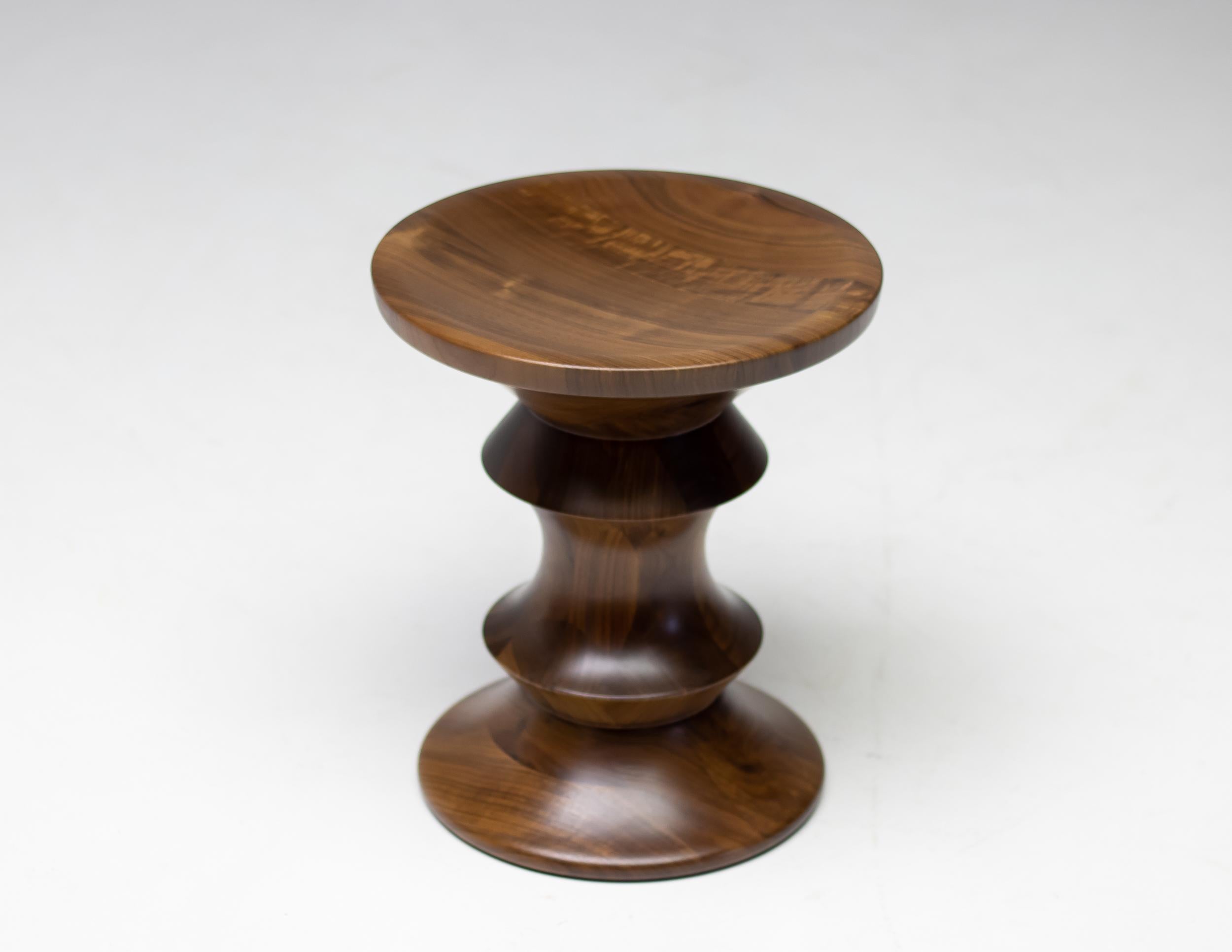 Eames Time Life Walnut Stool For Sale at 1stDibs