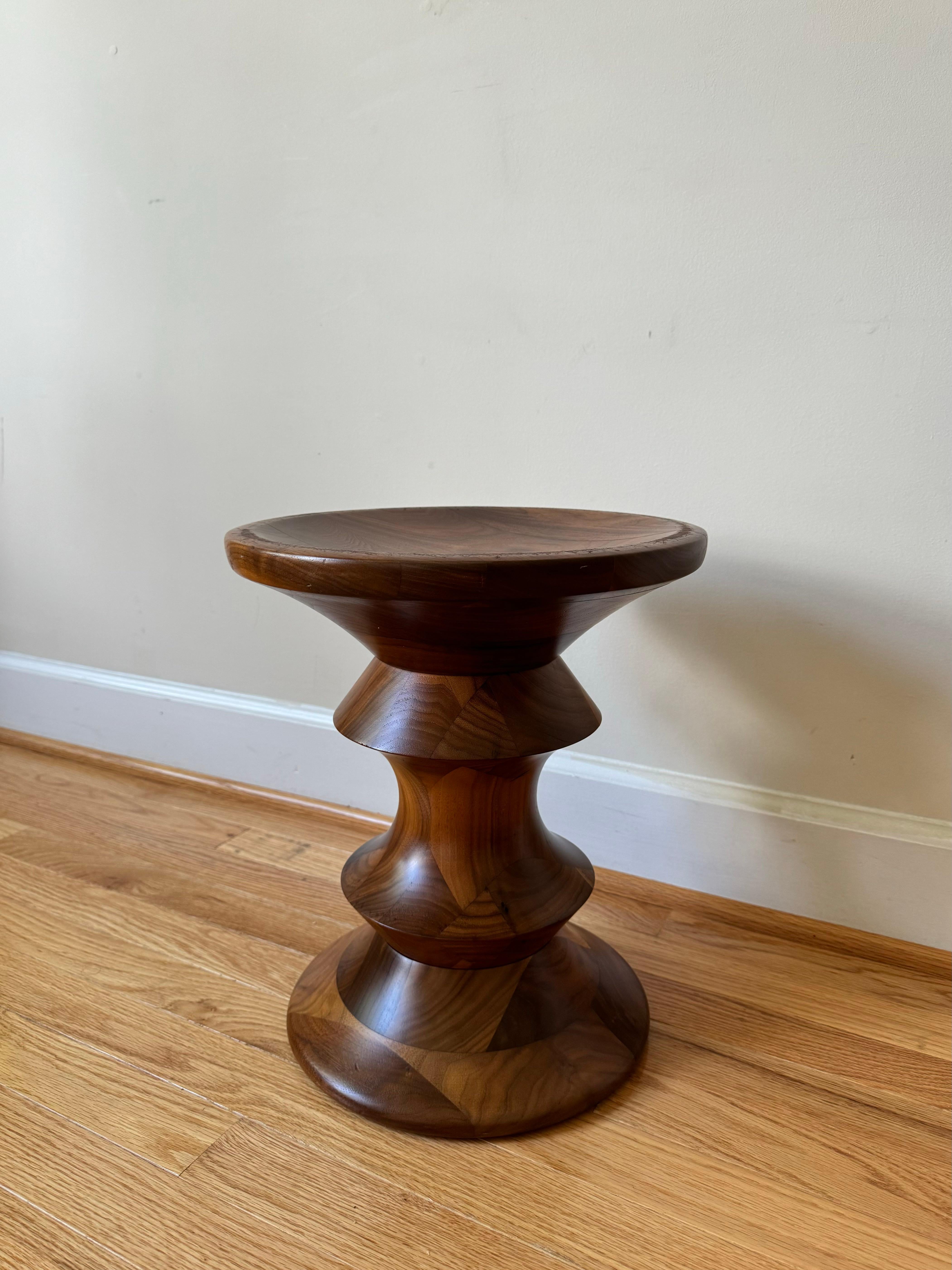 Mid-Century Modern Eames Turned Stool (Time Life Stool) by Ray Eames for Herman Miller