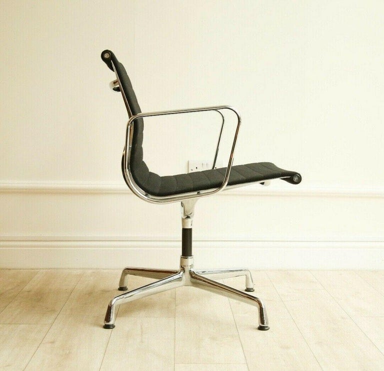 Eames Vitra Aluminum EA103 Office Chair Black Hopsack at 1stDibs