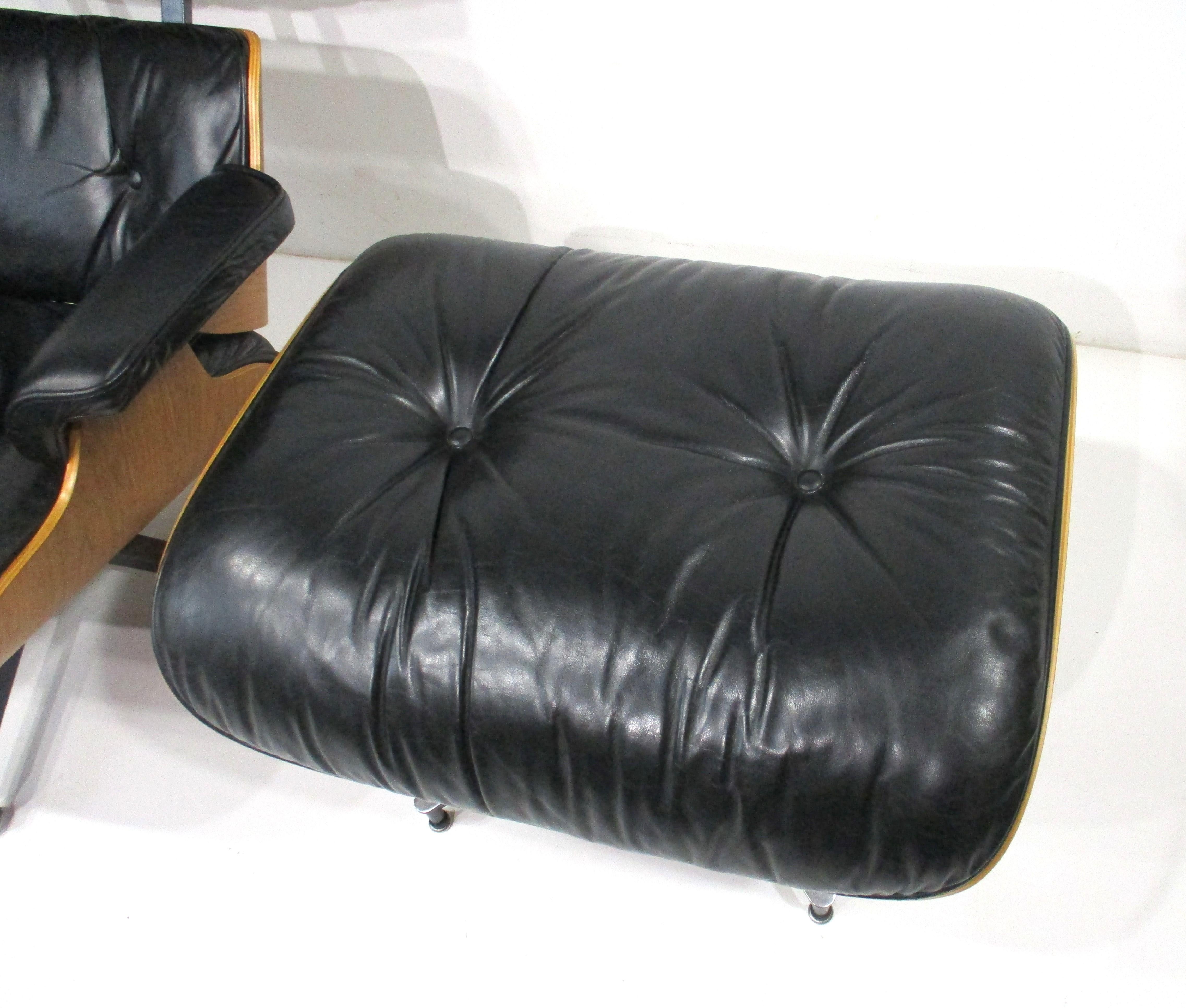 Chaise longue Eames 670 avec pouf Herman Miller en vente 6