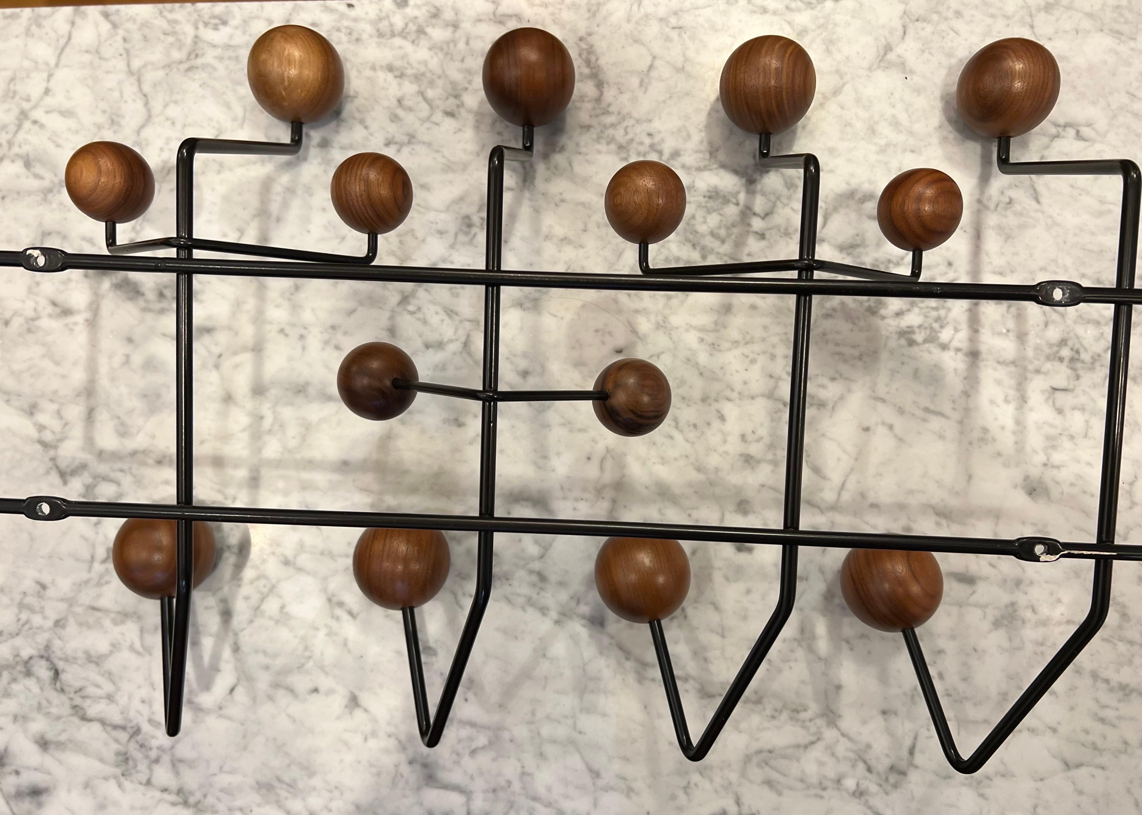 Eames Walnut & Iron Hang it All for Herman Miller In Excellent Condition In San Diego, CA