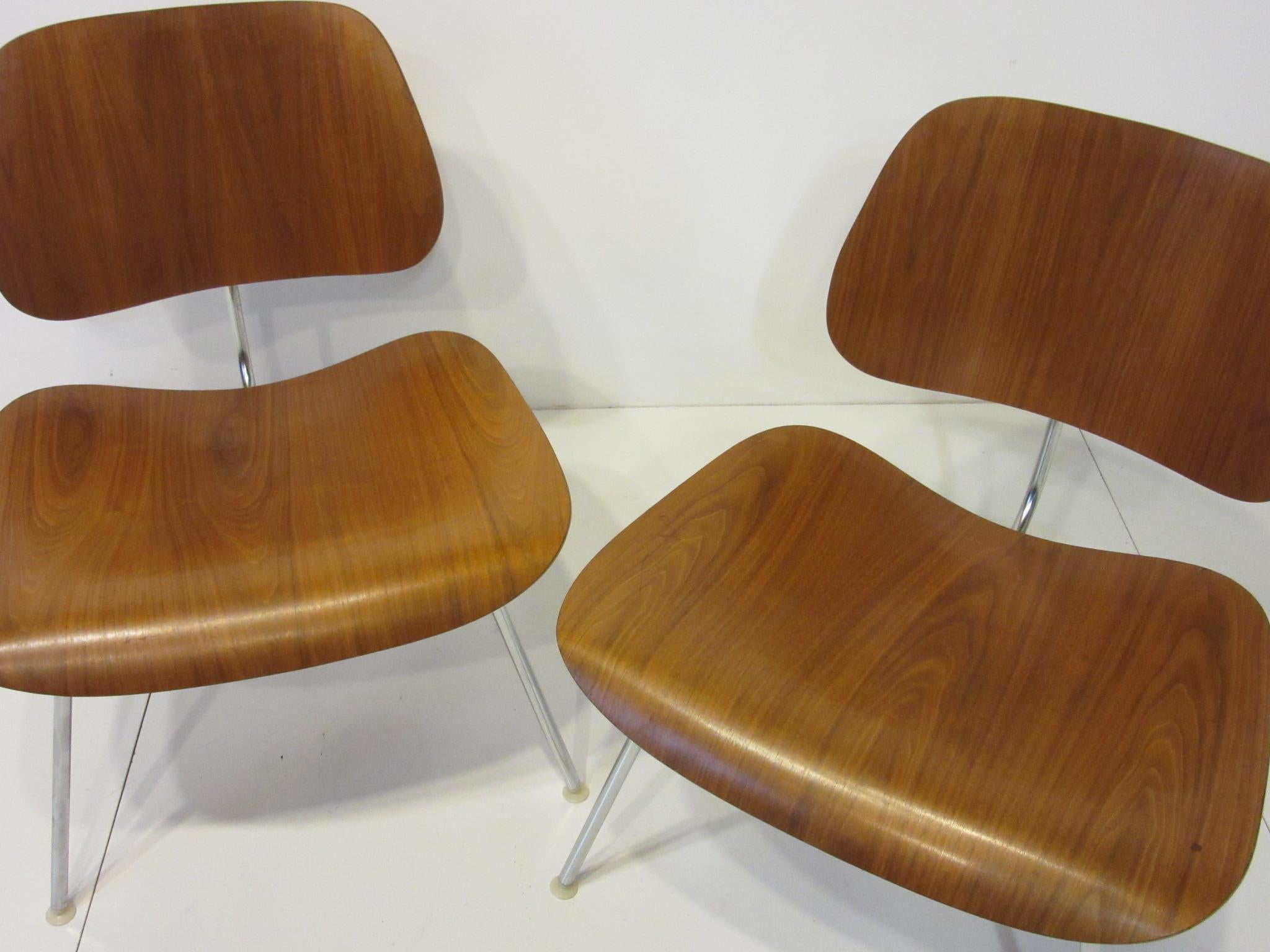 20th Century Eames Walnut LCM Lounge Chairs for Herman Miller