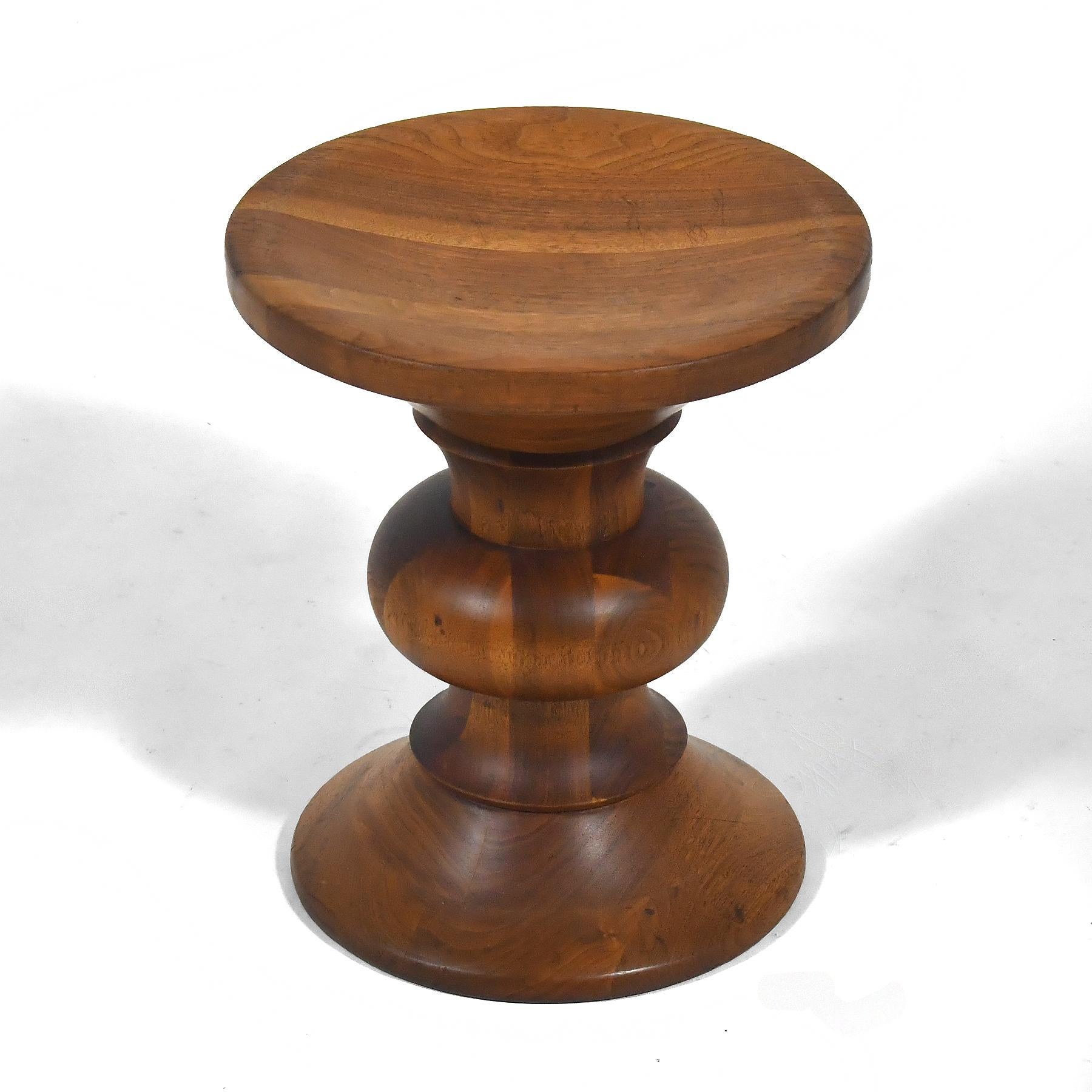 Oiled Eames Walnut Time-Life Stool by Herman Miller 1965 For Sale