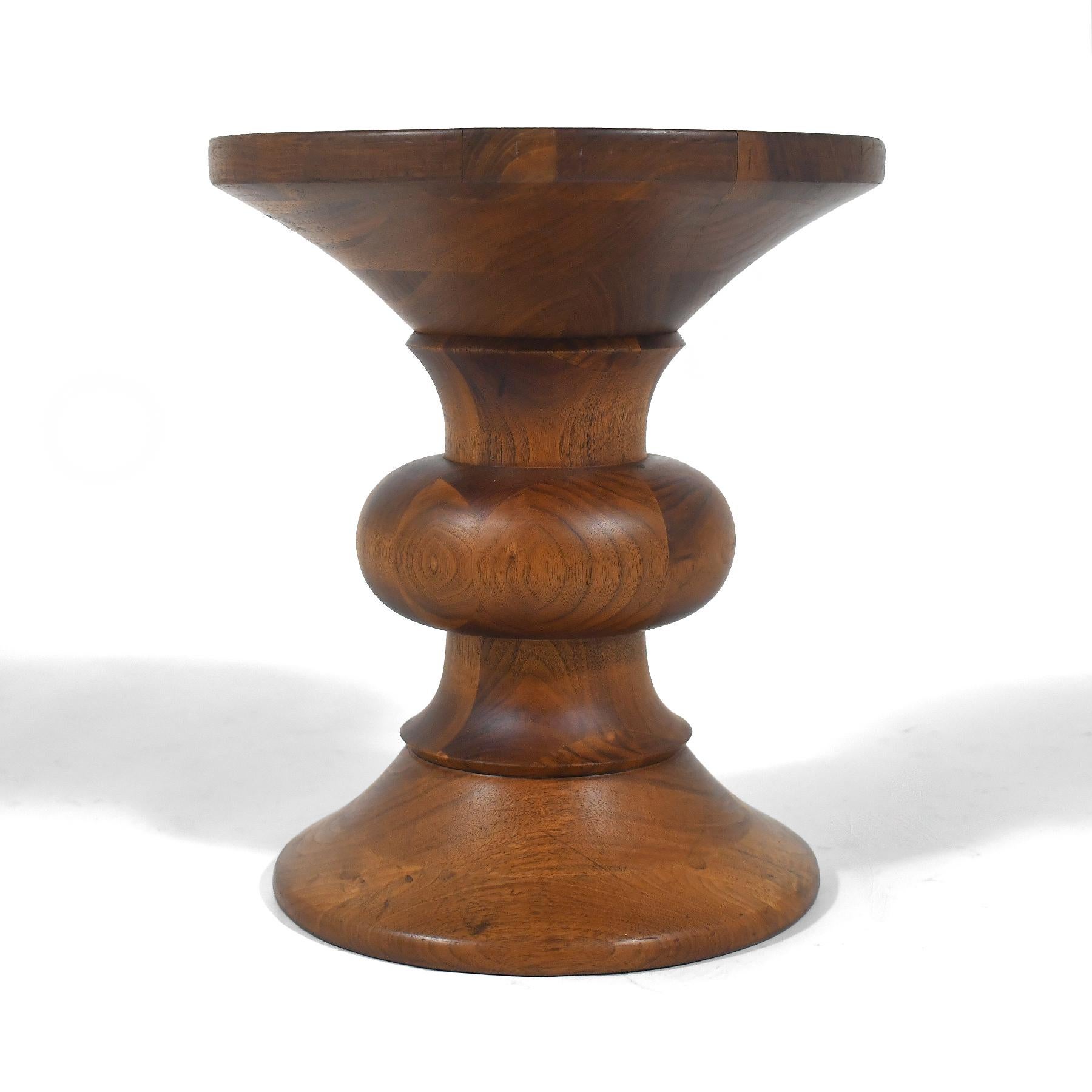 Eames Walnut Time-Life Stool by Herman Miller 1965 In Good Condition For Sale In Highland, IN