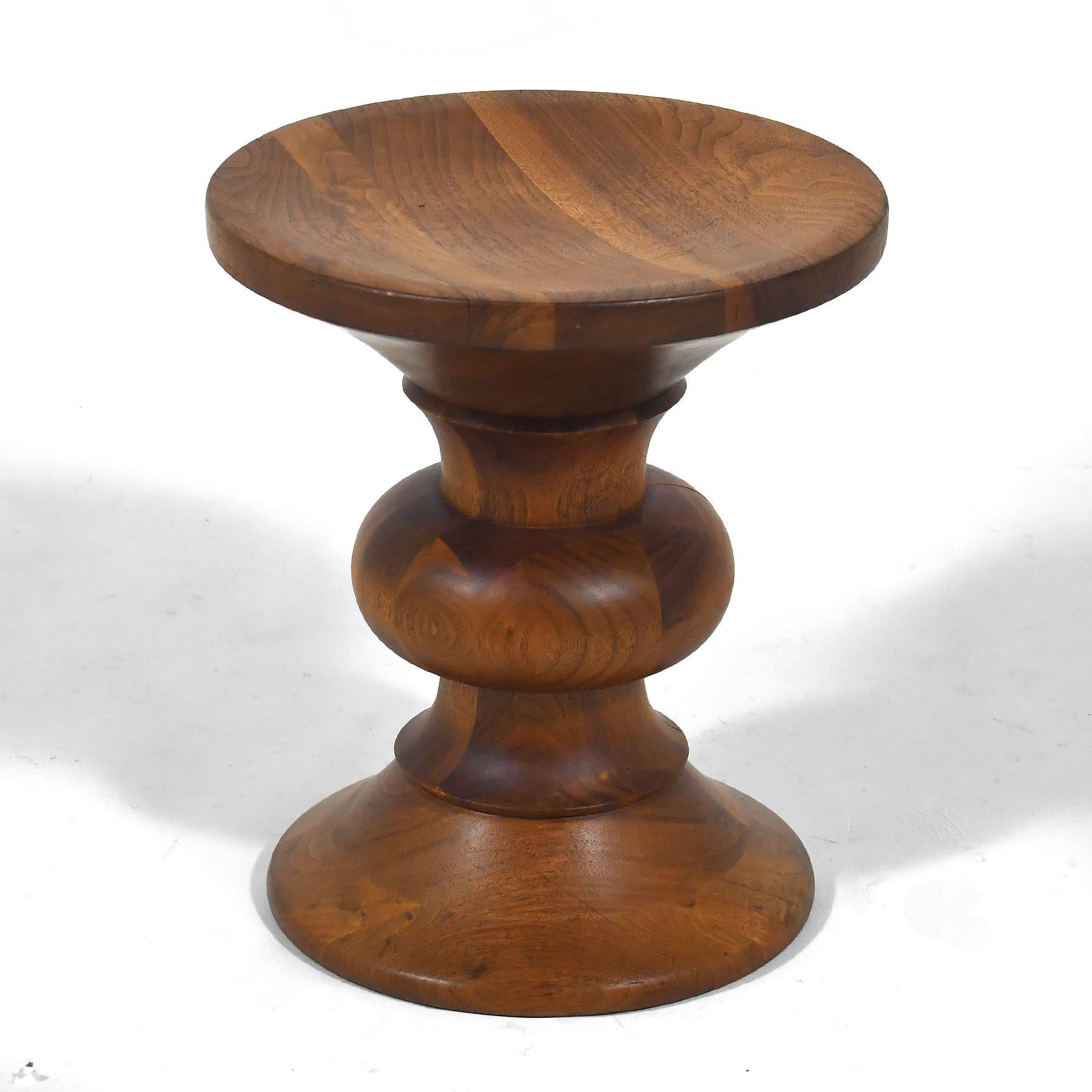 Mid-20th Century Eames Walnut Time-Life Stool by Herman Miller 1965 For Sale