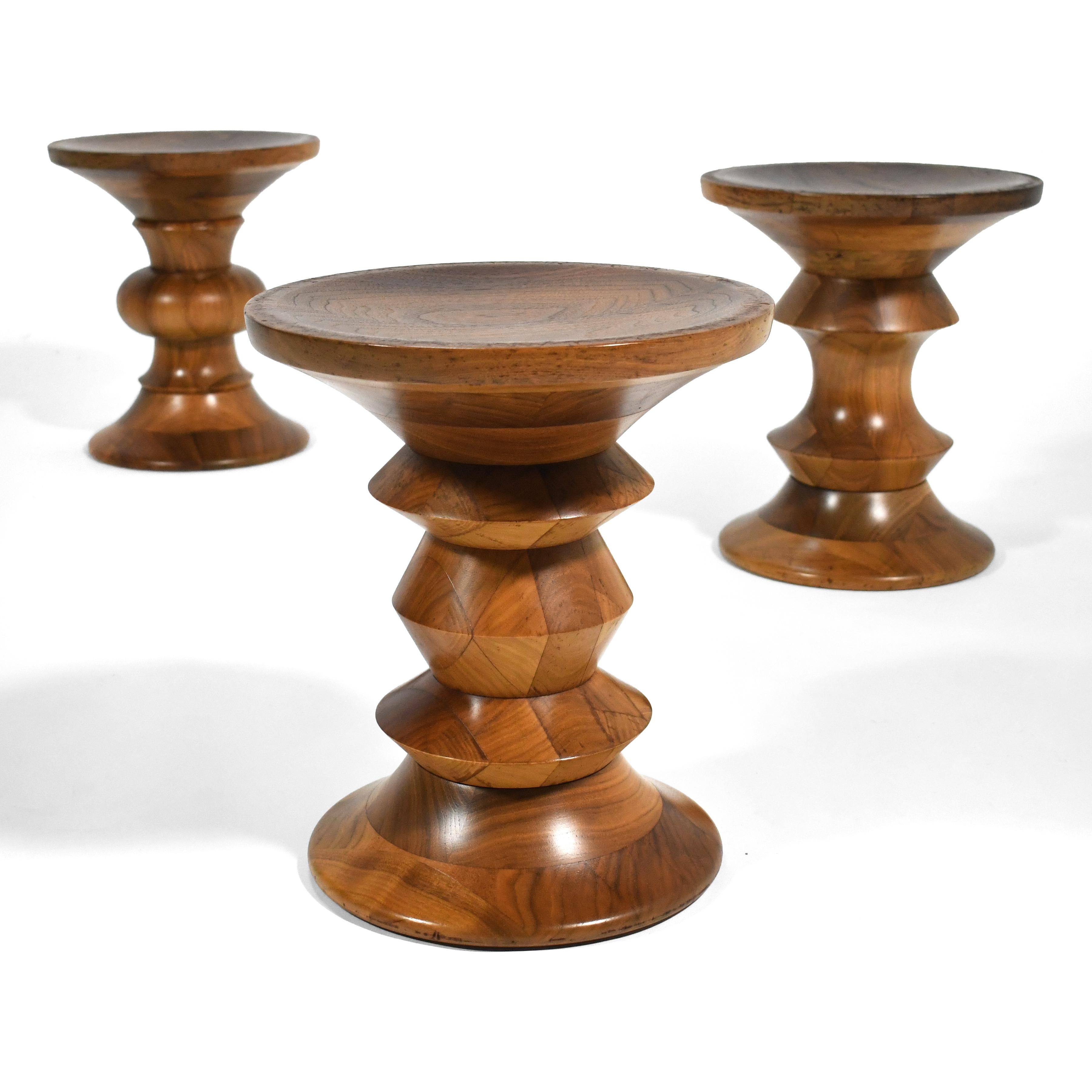 Eames Walnut Time-Life Stools by Herman Miller 6