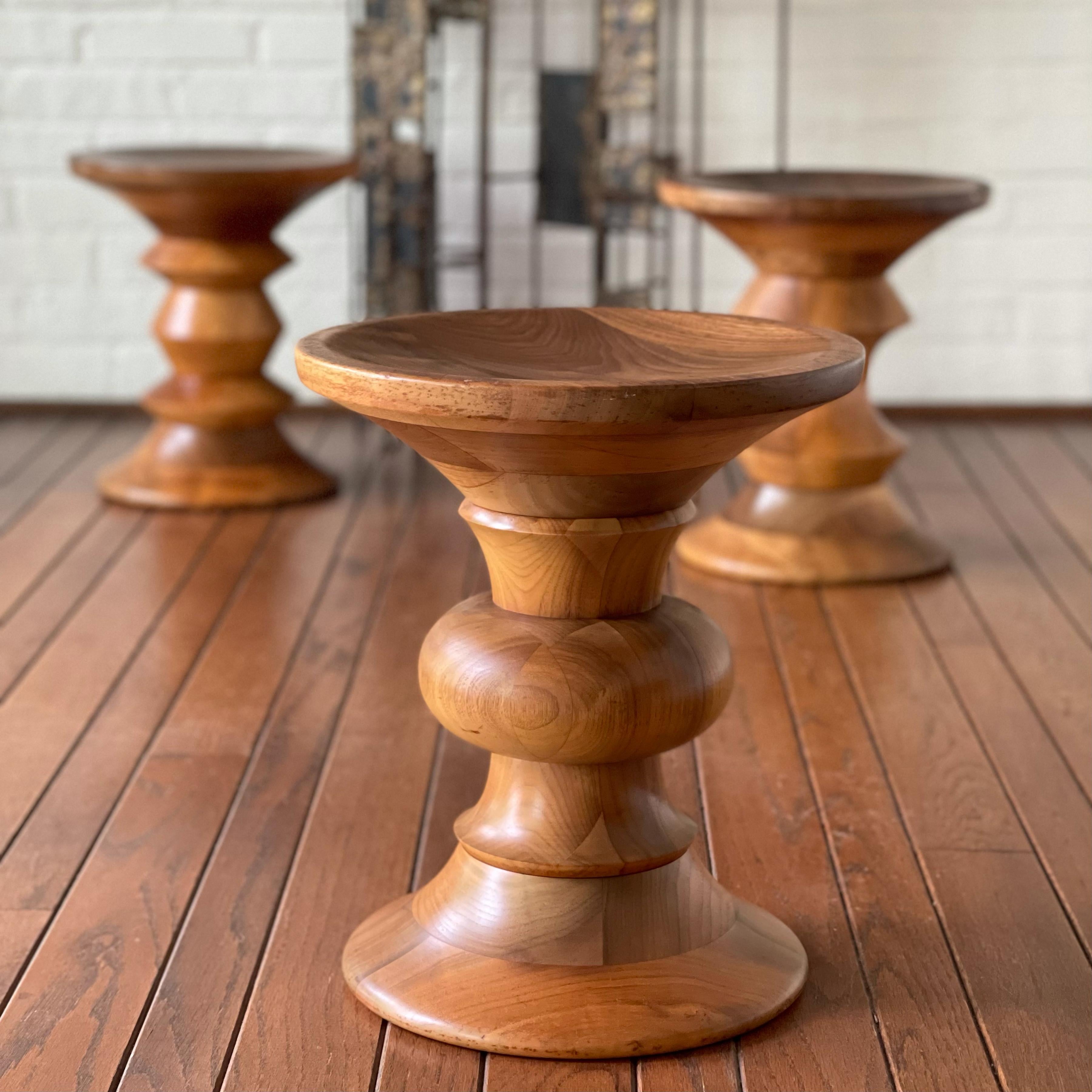 Eames Walnut Time-Life Stools by Herman Miller 7