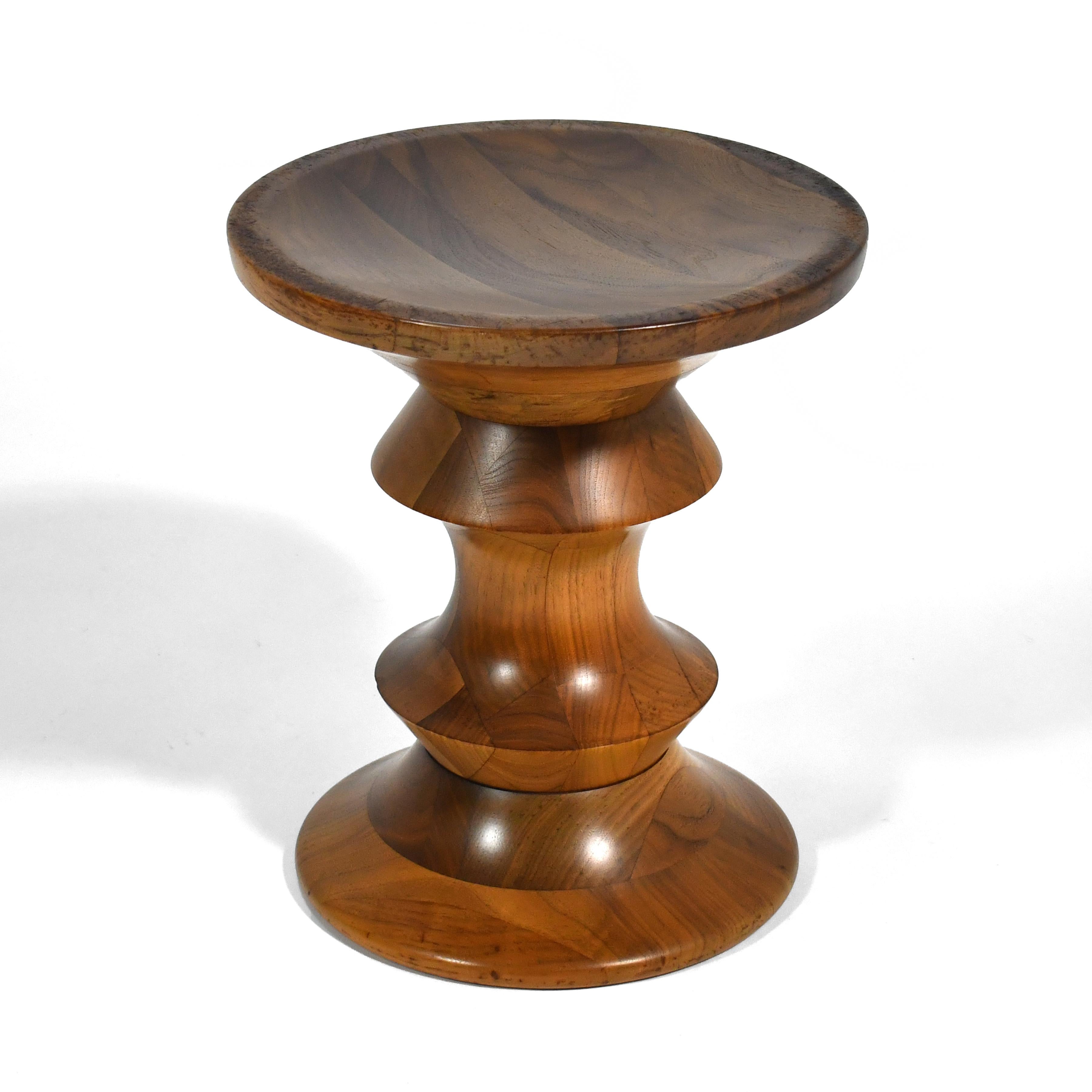 Mid-Century Modern Eames Walnut Time-Life Stools by Herman Miller