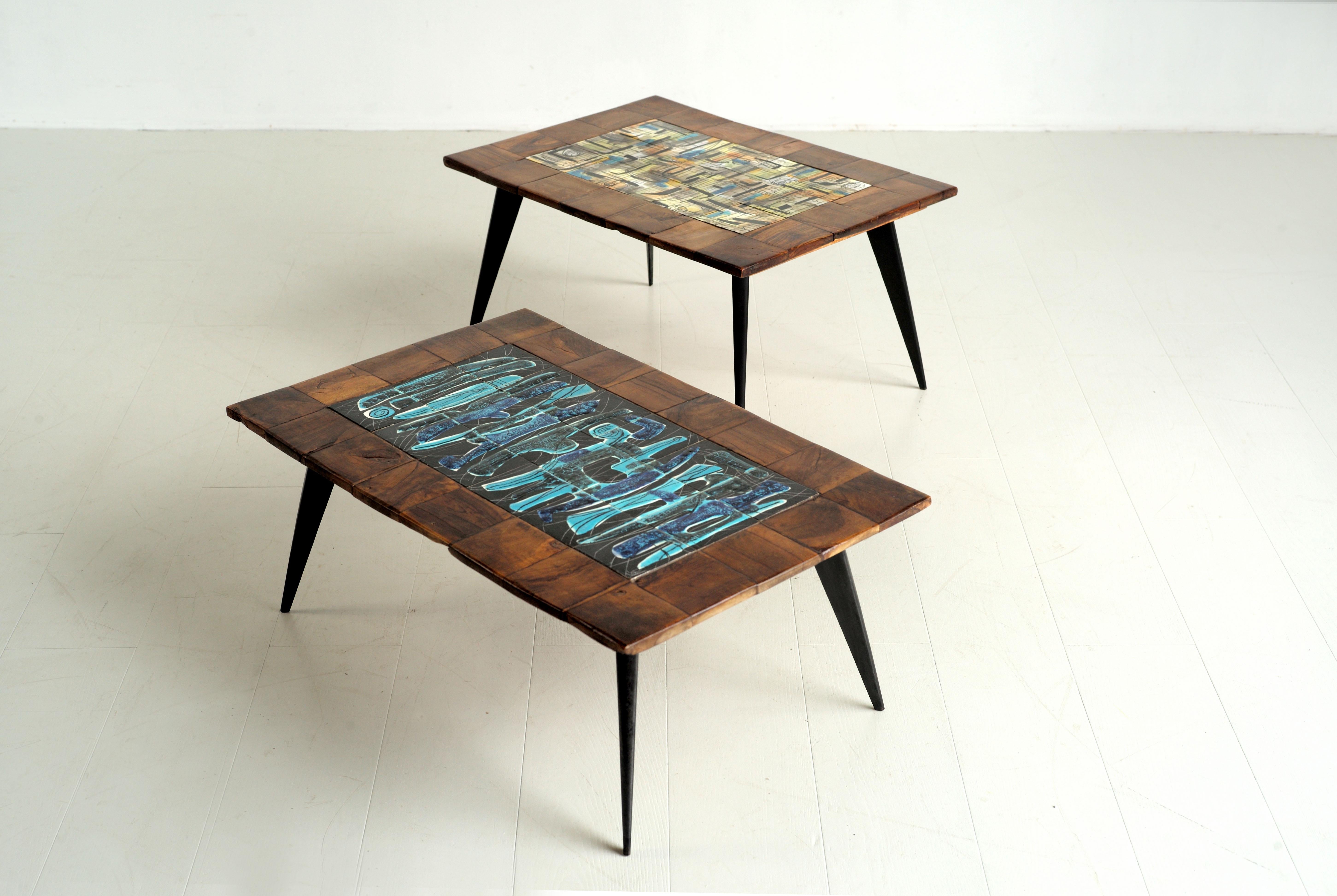 Jean de Lespinasse (1896-1979), unique duo of coffee tables, France 1950 For Sale 9