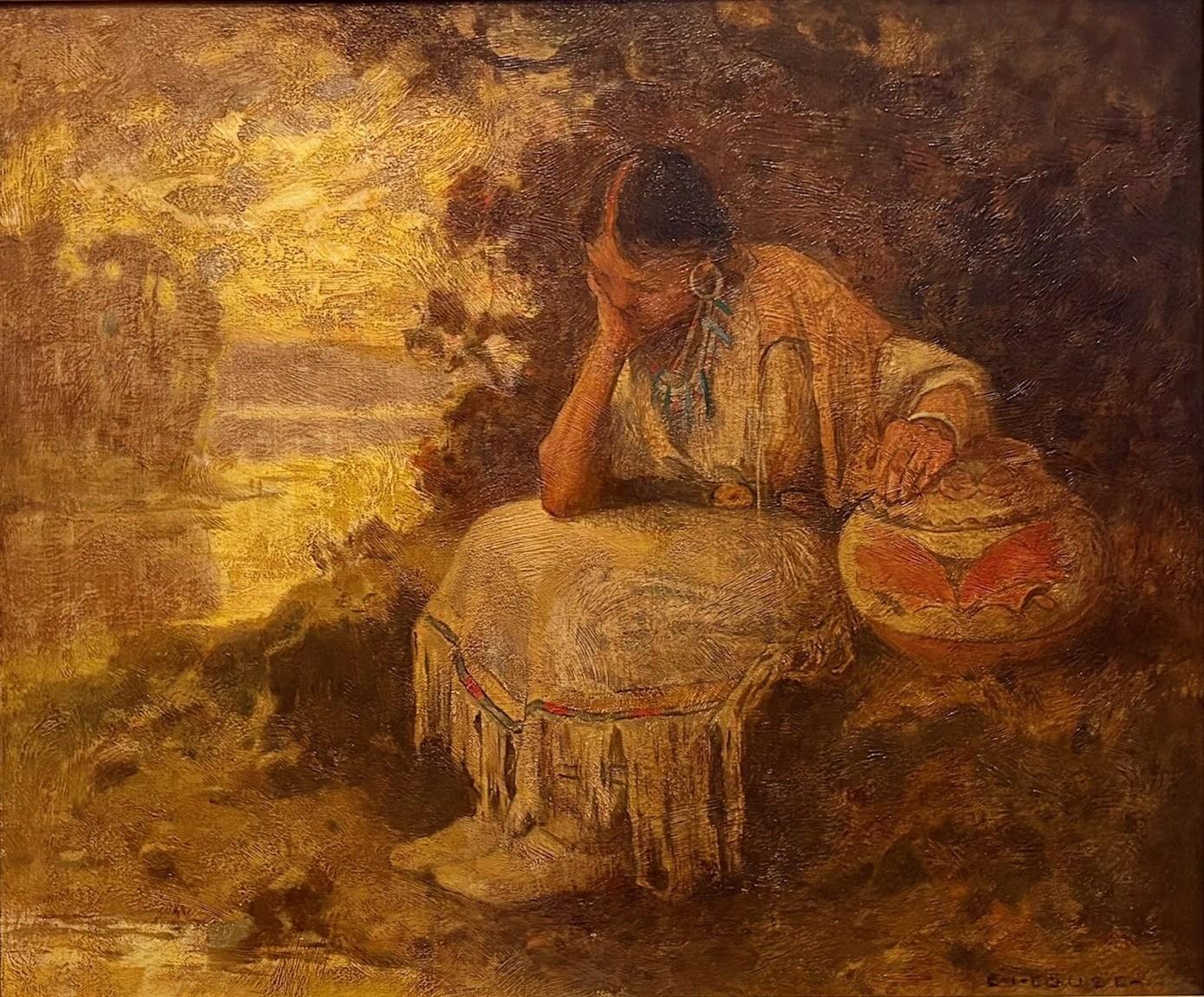 Eanger Irving Couse Figurative Painting - Indian Maiden