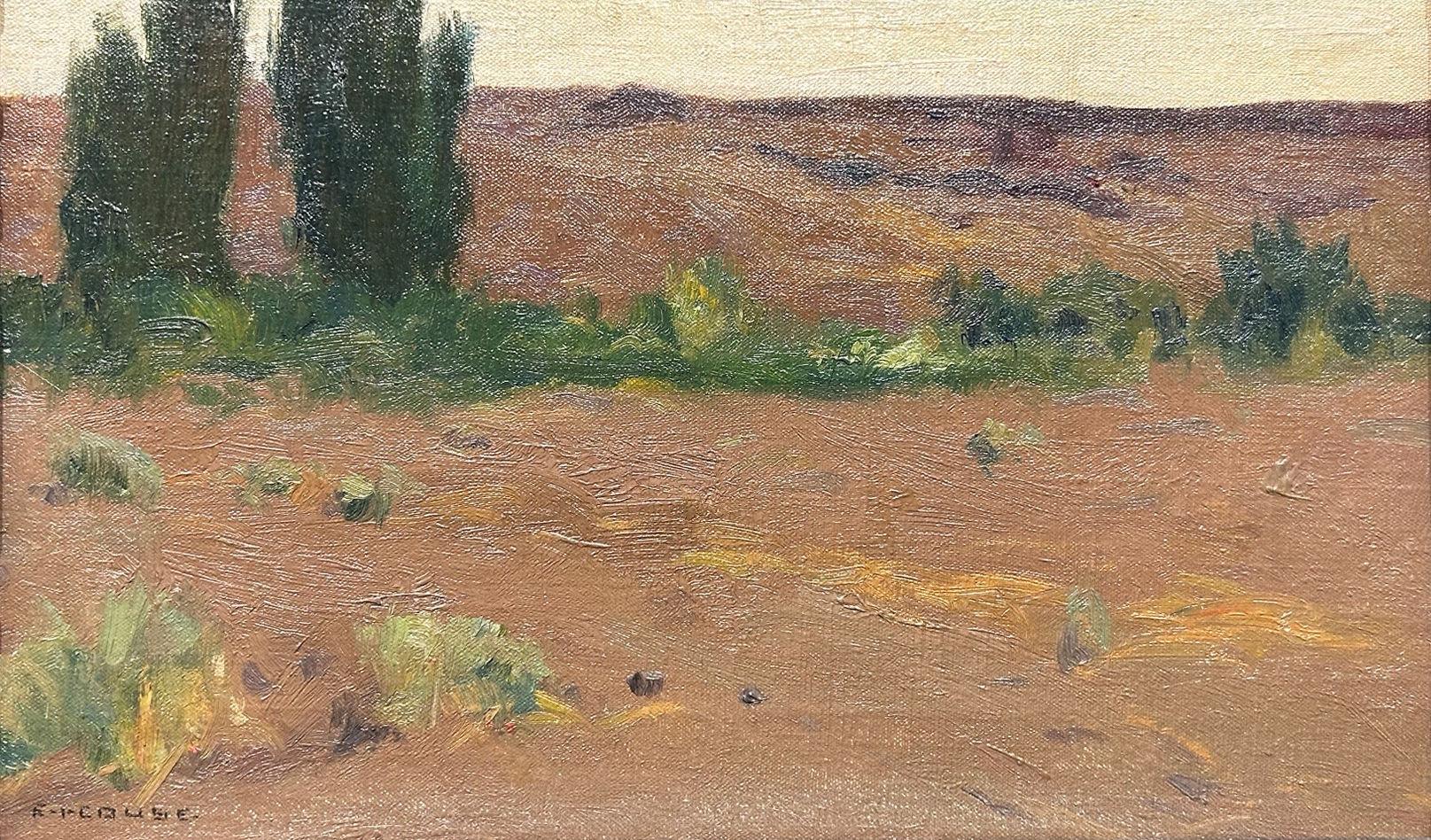 "Trees in a Landscape" Eanger Irving Couse, American Southwestern Landscape