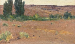 "Trees in a Landscape" Eanger Irving Couse, American Southwestern Landscape
