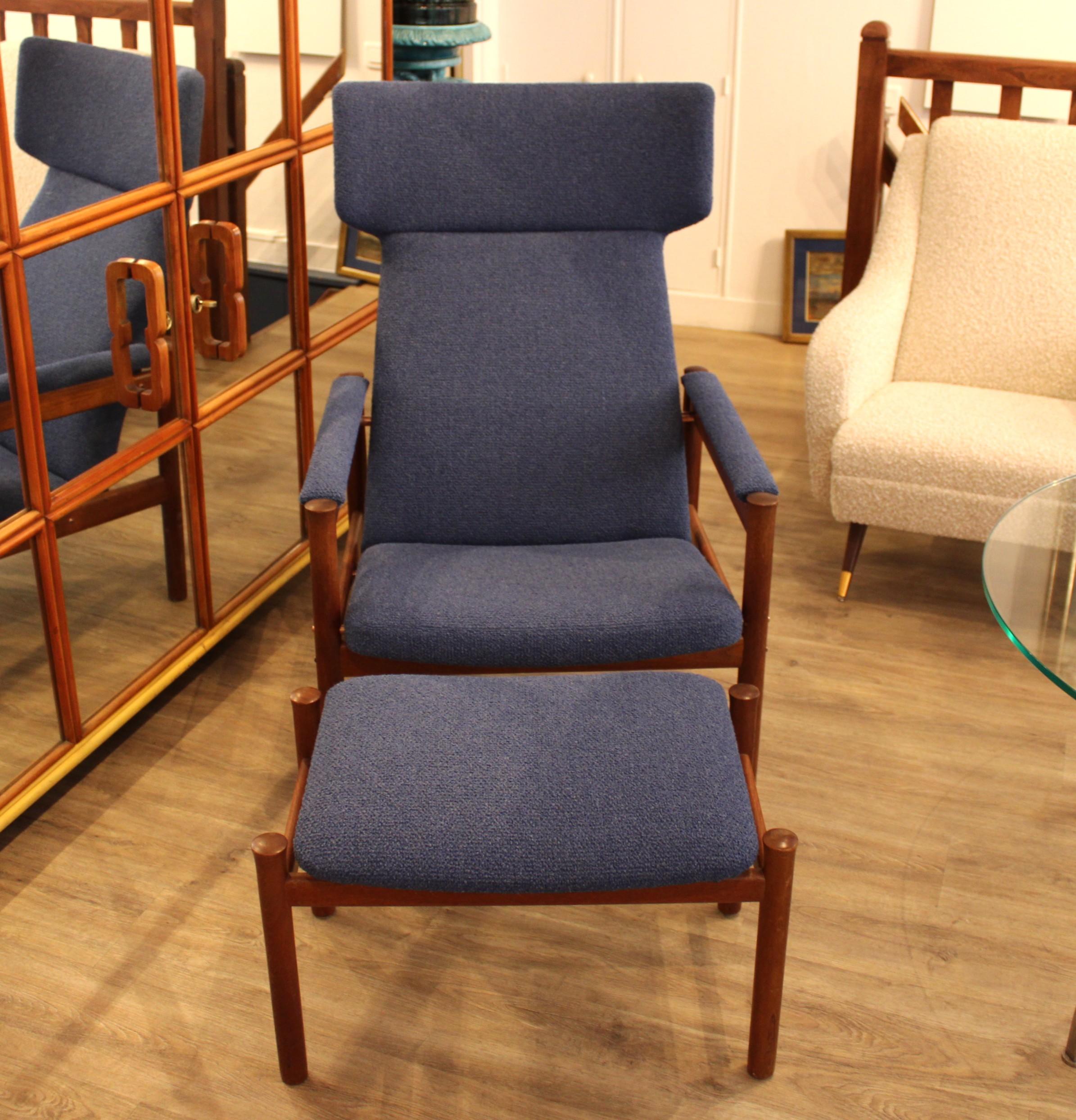 Chaise à oreille Modèle 4365, Soren pour Fritz Hansen, vers 1960 Excellent état - En vente à Paris, FR
