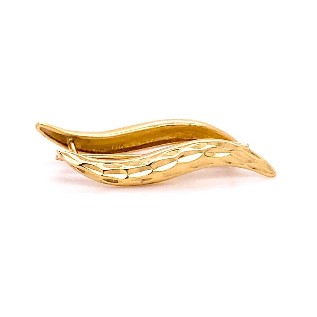 Ohr Climbers Diamant-Schliff-Kurven-Ohrringe, Ohrringe aus 14 Karat Gelbgold, Kelim-Kurventropfen-Tropfen im Zustand „Neu“ in Austin, TX