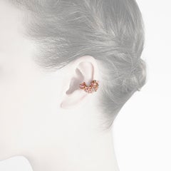 Bouquet de fleurs de cerisier en or 18 carats, saphirs, diamants et opale rose