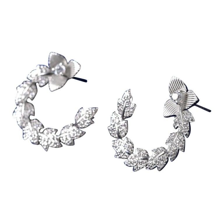Pendientes Cuff Moissanite Plata de Ley 925 Regalo de boda único para mujer . en venta