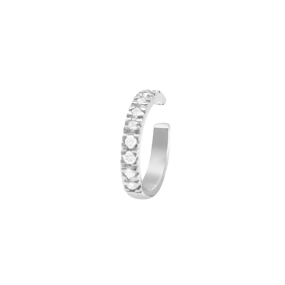 Contemporary Ear Cuff White Gold With Diamonds For Sale