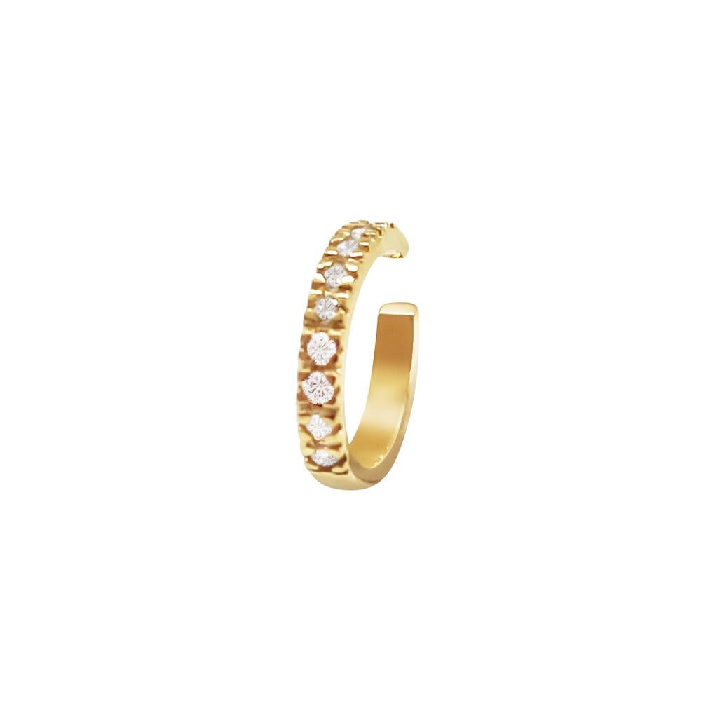 Contemporary Ear Cuff Yellow Gold With Diamonds For Sale
