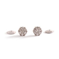 Ear Studs Earrings Diamond White Gold