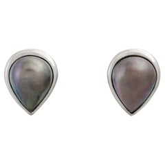 Ear Studs with Grey
