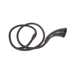 German 1900s Antique Ear Trumpet medical instrument Made of Ebonite and Rubber