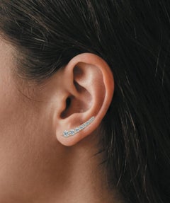 Earcuff multishape Earrings 18K Gold with pavé Diamonds
