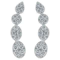 Earcuff multishape Earrings 18K Gold with pavé Diamonds