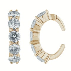 Boucles d'oreilles « earcuff » pavées signées Irama Pradera, or 18 carats, diamants de 2,00 carats