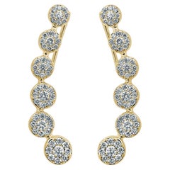 Earcuff Spiral Earrings by Pradera Irama, 18K Gold & Diamonds
