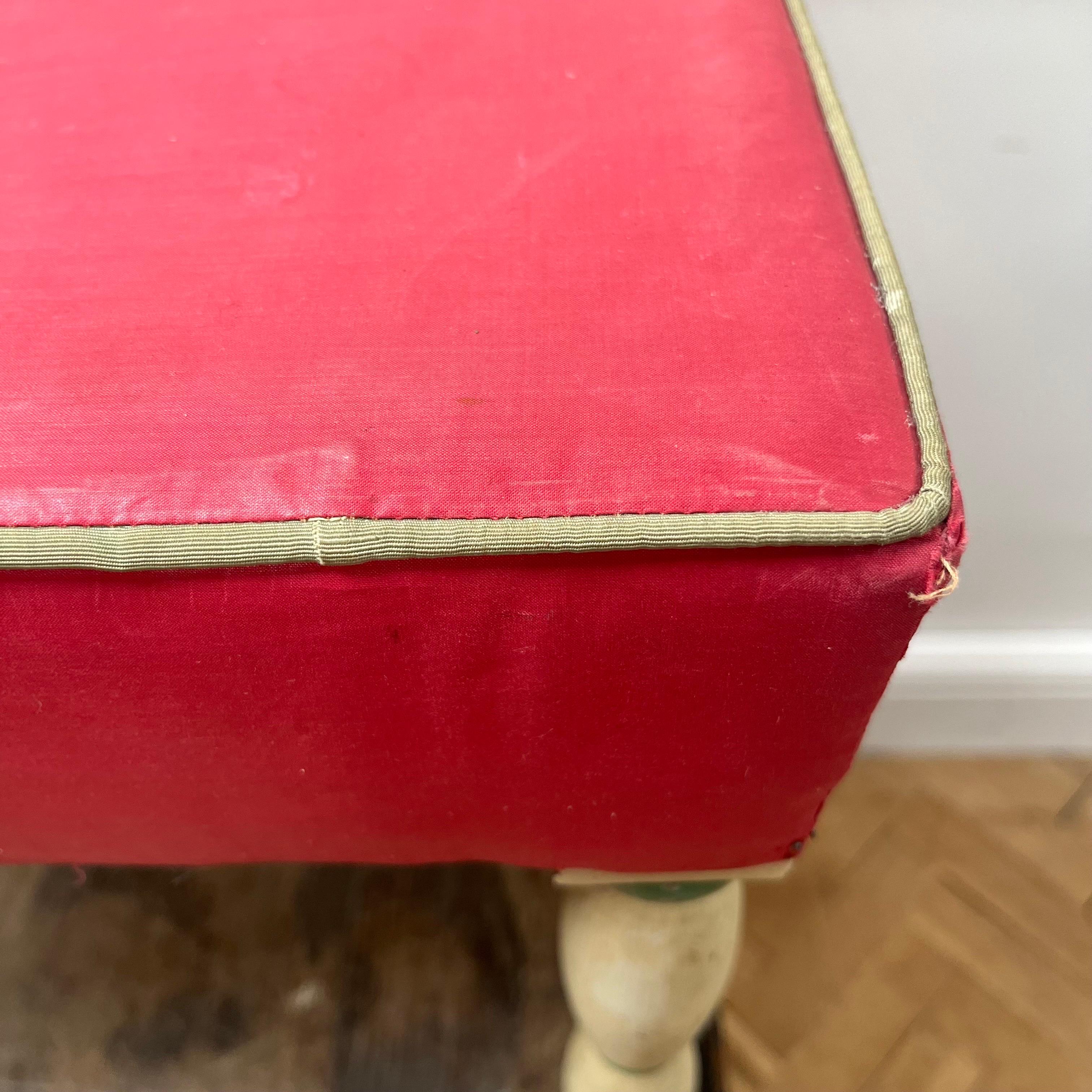 English EarIy Twentieth Century Decorator Designed Stool For Sale