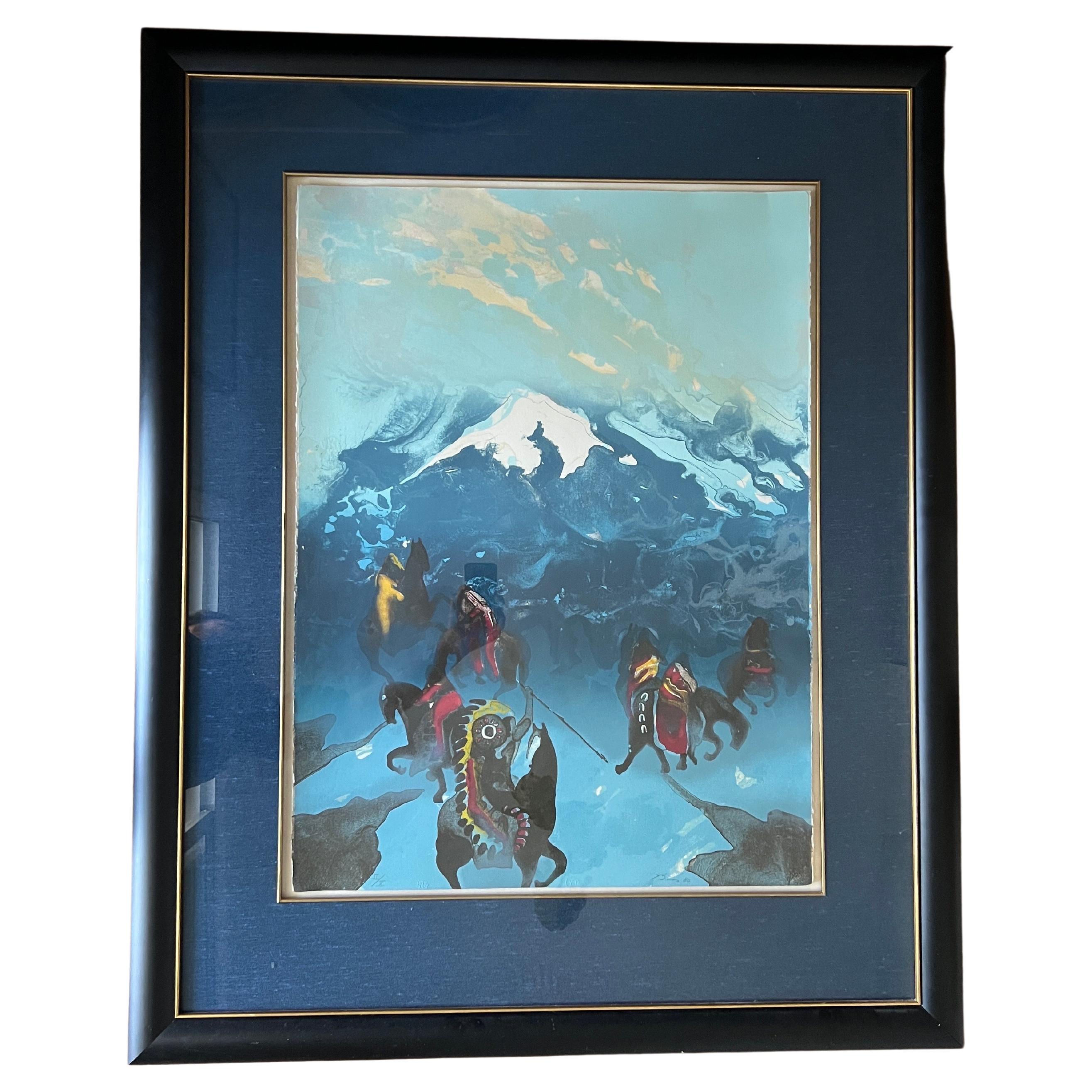 Earl Bliss "Rising to the Call of the Fog in the Morning" Serigraph 2/10 Signed For Sale