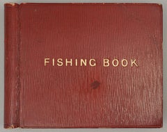 Earl De Grey Fishing Book with Red Leather Binding