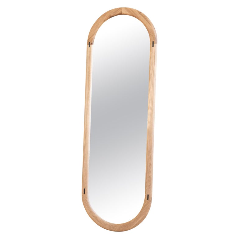 Earl Hand Crafted Solid White Oak Mirror at 1stDibs