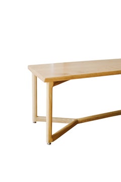 Handgefertigte Wolf-Bank aus weißer Eiche von Earl