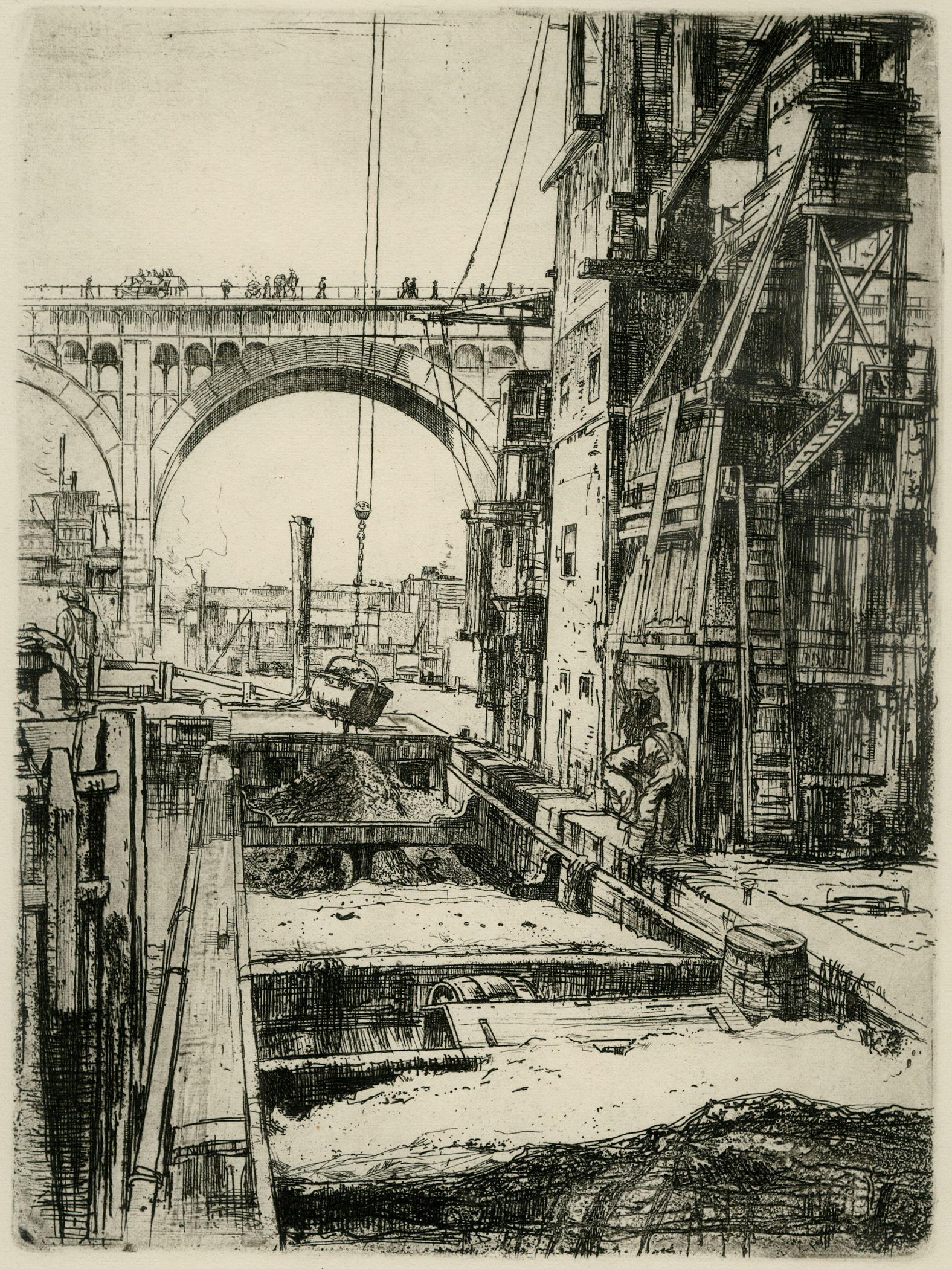 Manhattan, Industrie, Charbon, 1911, Earl Horter