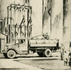 Oil Refinery, American Energy, Trucks, 1931 Petroleum Workers
