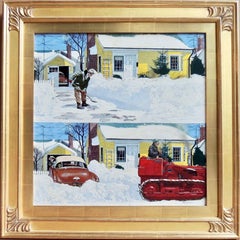 Gepflügte Auffahrt:: Samstagabend-Postumschlag