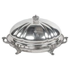 Earl Nelson’s Old Sheffield Plated Heated Venison Dish or Tureen and under-plate