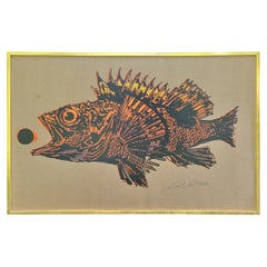 Earl Newman Hand Silkscreen Rockfish