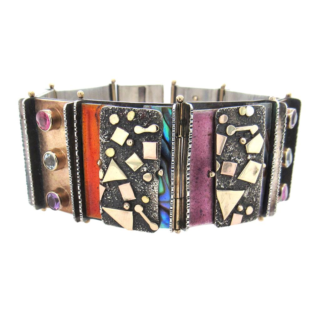 Ohr-Earl Pardon Collage-Armband (Rundschliff)