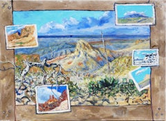 "Big Bend Memories 5 Elephant Tusk Mountain" Blue-Toned Southern Landscape 