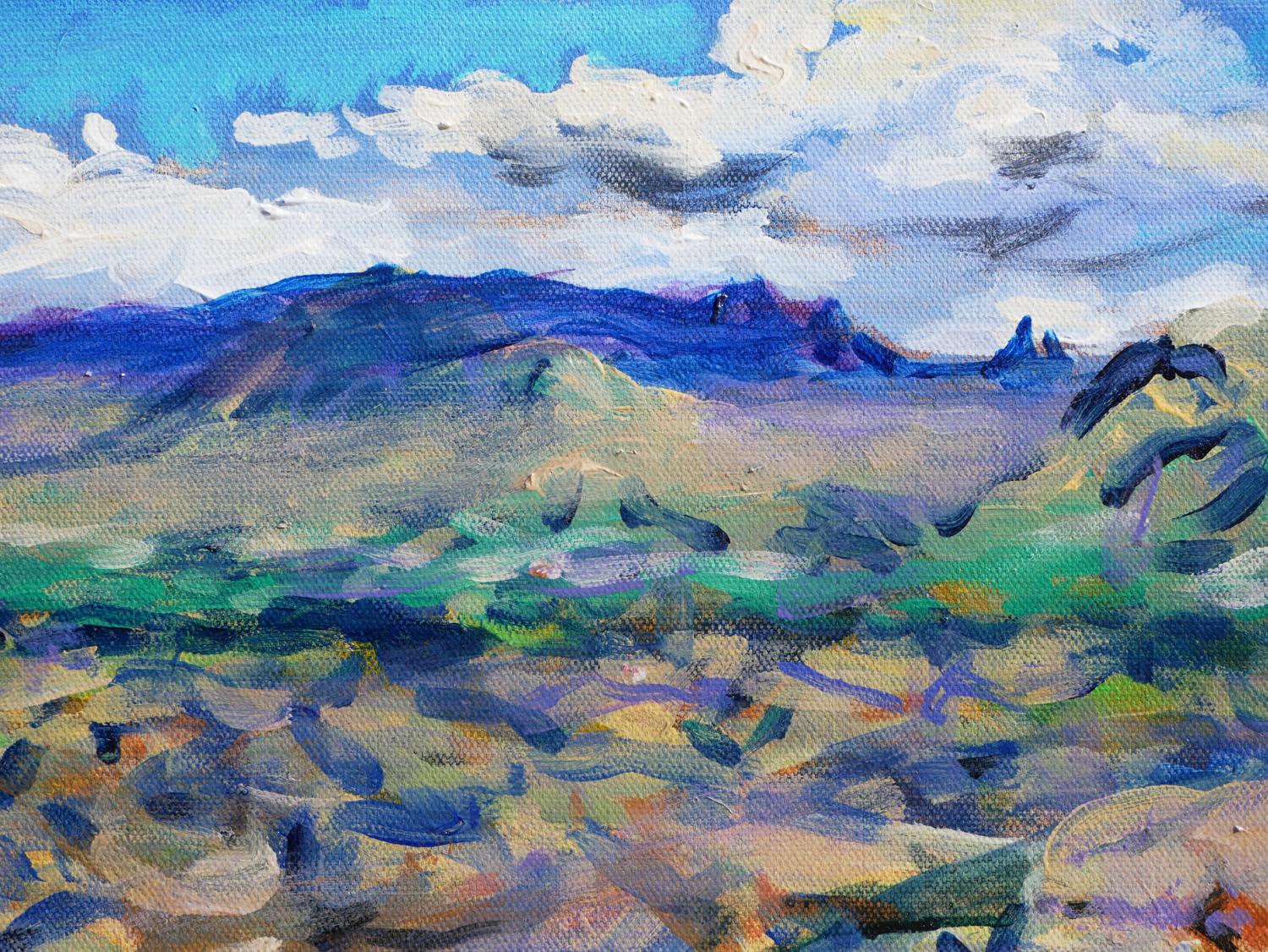 Terlingua Canyon 1 - Peinture de paysage abstrait contemporain aux tons pastel en vente 7