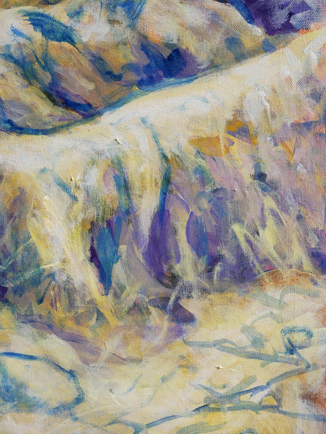 Terlingua Canyon 1 - Peinture de paysage abstrait contemporain aux tons pastel en vente 4