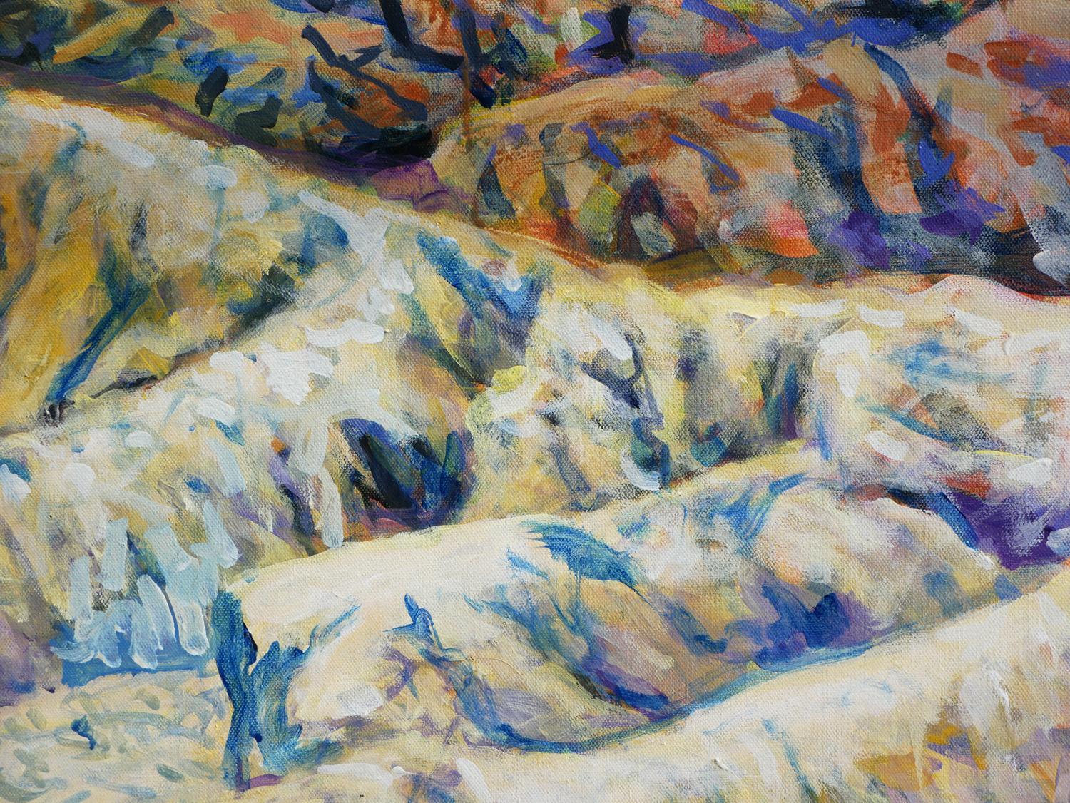 Terlingua Canyon 1 - Peinture de paysage abstrait contemporain aux tons pastel en vente 5