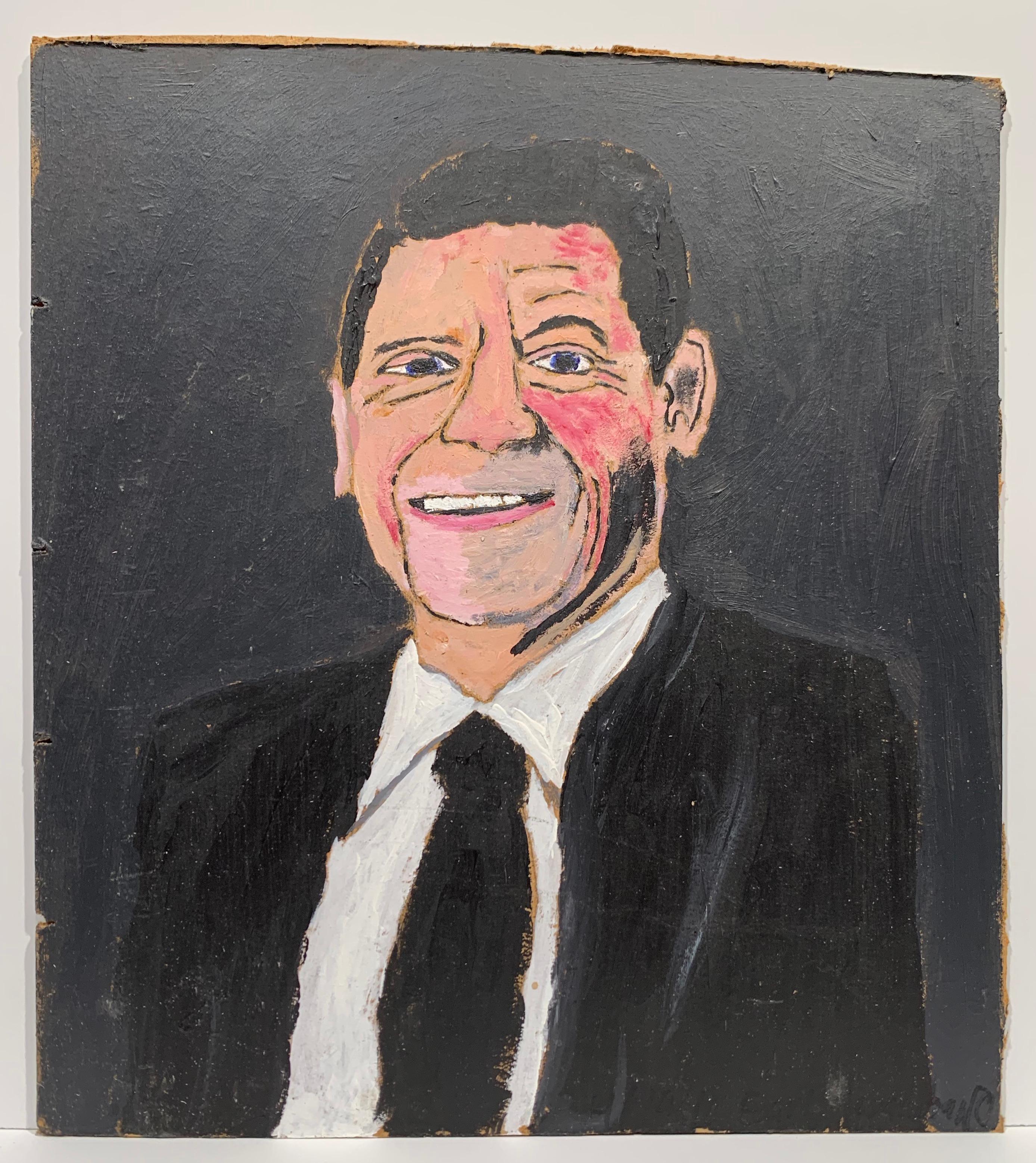 Earl Swanigan Figurative Painting - Portrait of Ronald Reagan
