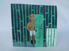 Earl Swanigan Prison Scene Painting
