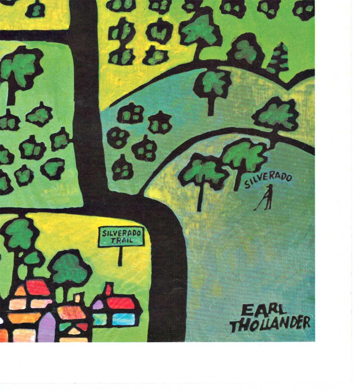 Original Weinland, Napa Valley, Kalifornien Vintage-Poster von dem Künstler Earl erstellt 
Thollander.   Archival Leinen in ausgezeichnetem Zustand, Grad A, bereit zu rahmen.

Dieses Vintage-Poster 