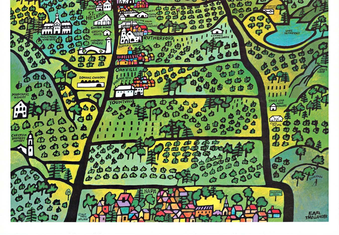 Vintage-Reise- und Weinplakat im Weingut Napa Valley, Kalifornien im Angebot 3